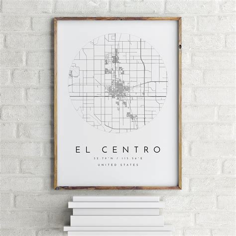 El Centro Map El Centro California City Map Home Town Map | Etsy