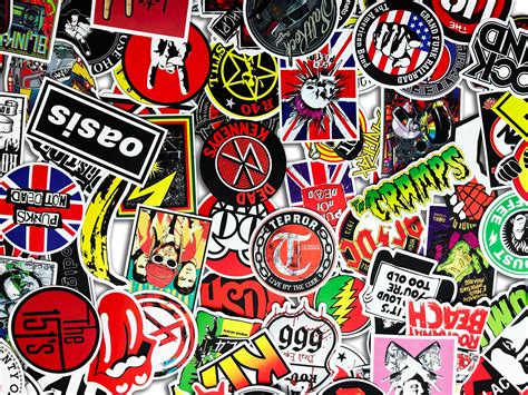 100 PCS Rock Band Logo Stickers Decal Lot Punk Music Vinyl | Etsy