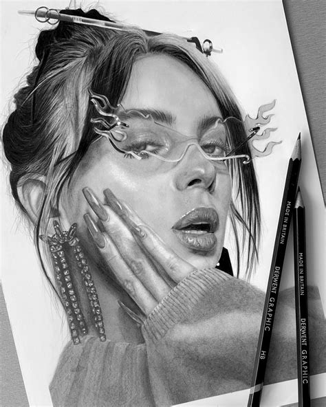 realistic portrait drawing made with graphite pencil drawings ...