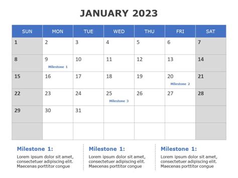 2023 Monthly Calendar PowerPoint Template