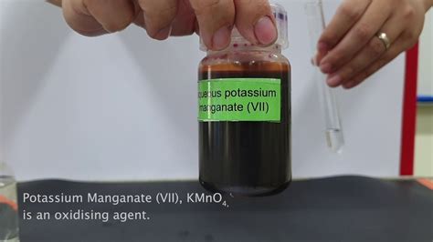 Acidified Potassium Manganate Vii - What colour do you observe when Potassium manganate (VII ...