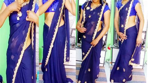 wear perfect slim look saree in just 3 minutes step by step// saree ...