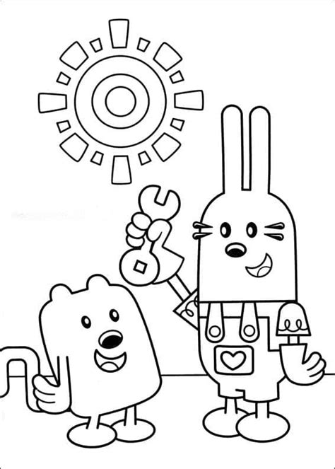 Happy Wubbzy Coloring Page - Free Printable Coloring Pages for Kids