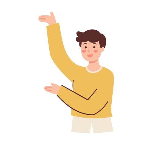 Premium Vector | Man with Pointing finger