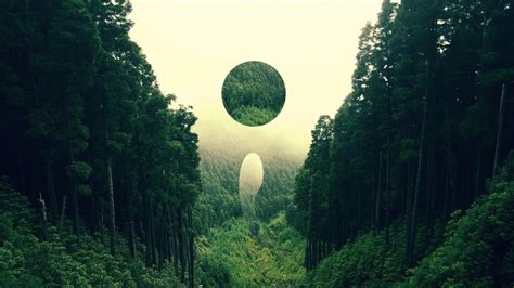 forest, Landscape, Nature, Abstract, Digital Art, Circle Wallpaper ...