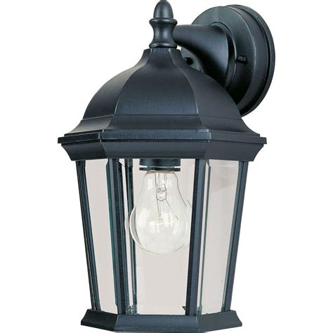 Maxim Lighting Builder Cast 1-Light Black Outdoor Wall Mount-1024BK - The Home Depot