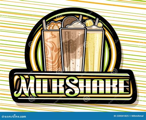 Vector logo for Milkshake stock vector. Illustration of icecream ...