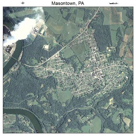 Aerial Photography Map of Masontown, PA Pennsylvania