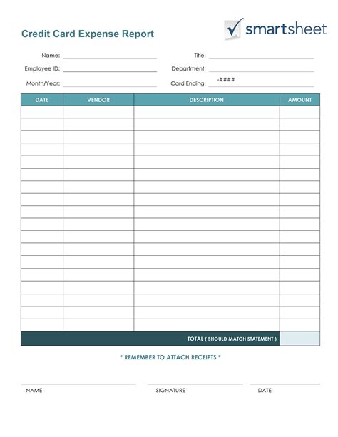 Credit Card Statement Template ~ Excel Templates