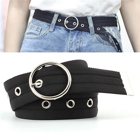 1Pcs Hole Cloth Waist Belts Girls Lady Women Fashion Style Lengthen-in Women's Belts from ...