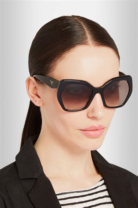 Prada Square-Frame Acetate Sunglasses in Black - Lyst