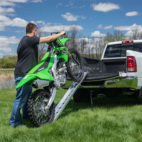 Aluminum Non-Folding Straight Single Runner Motocross Dirt Bike Ramp - 6'4" Long | Discount Ramps