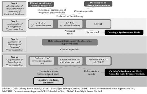 First phase of the diagnosis of Cushing's Syndrome: Identification and ...