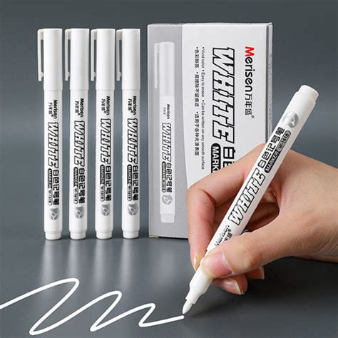 White Marker Pen Alcohol Paint Oily Waterproof Tire Painting Graffiti Pens Permanent Gel Pen for ...