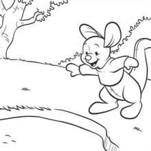 Tigger pounces on rabbit coloring pages - Hellokids.com