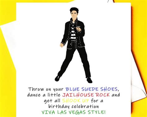 Elvis Presley Birthday Card personalised Card - Etsy