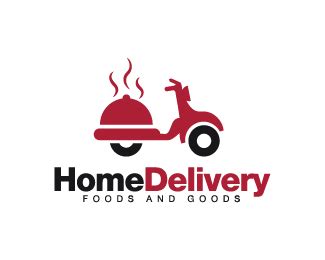 Home Delivery Logo design - Unique food delivery logo design of a ...