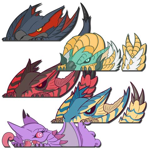 Monster Hunter Series 1 Peekers - NargaCuga, Zinogre, Tigrex/Molten Tigrex, Chameleos ...