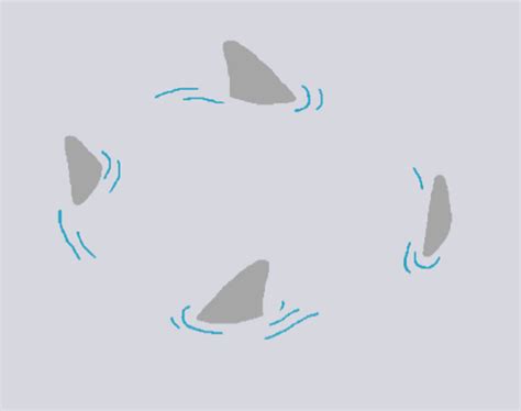 Shark Fins Cartoon Circling GIF | GIFDB.com