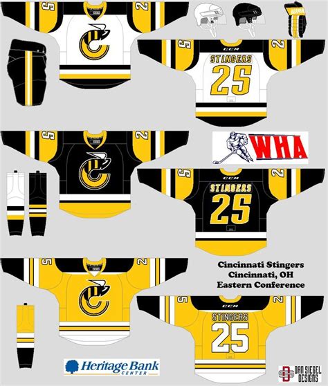 Cincinnati Stingers Uniform Set Concept Ice Hockey Jersey, Jersey Boys ...