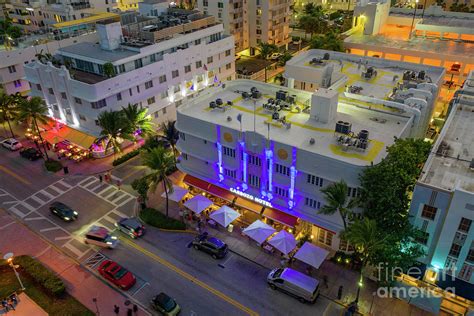 Aerial photo of the Cardozo Hotel Ocean Drive South Beach Miami ...