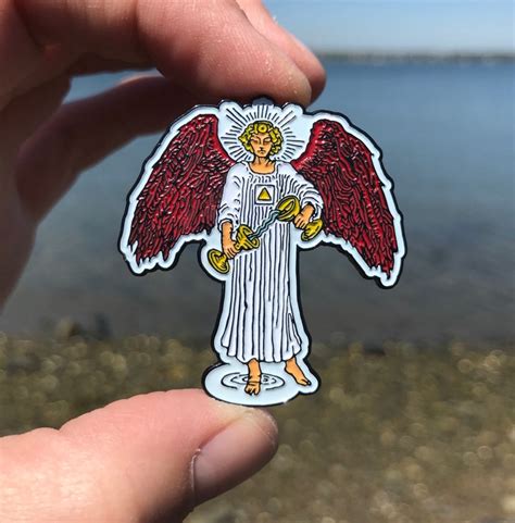 Temperance Angel Enamel Tarot Pin - Etsy