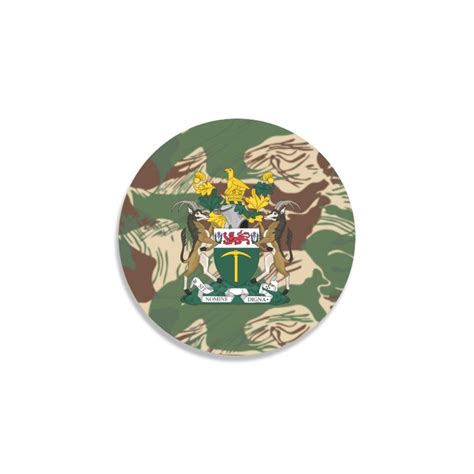 Rhodesian Brushstroke Camouflage v2b Round Coasters 1,2,4,6,8 and 10 packs | Rhodesian Brushstroke