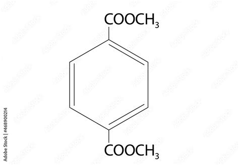 Structural formula of Dimethyl terephthalate Stock Vector | Adobe Stock