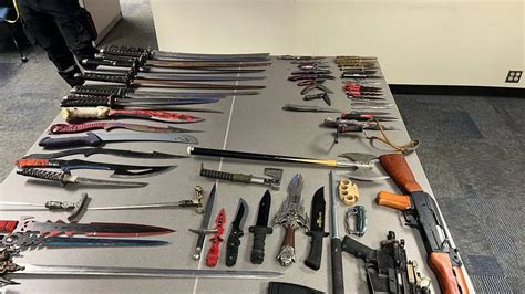 Edmonton Police display seized weapons ahead of final encampment sweep ...