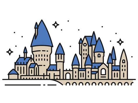 Hogwarts | Harry potter drawings, Hogwarts castle drawing, Easy drawings