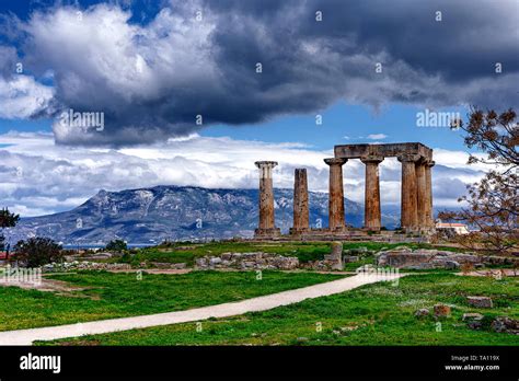 Temple of Ancient Corinth, Greece Stock Photo - Alamy