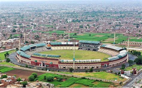 An aerial view of Multan Cricket Stadium ready to host the First match ...