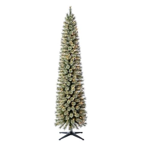 7ft. Pre-Lit Artificial Cashmere Pencil Christmas Tree, Clear Lights by Ashland® | 7ft Christmas ...