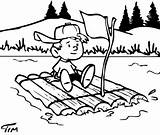 Printable Wooden Raft Coloring Page  Free Pages For sketch template