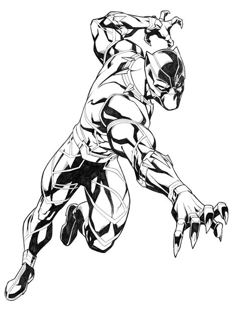 Marvel Coloring Pages Black Panther