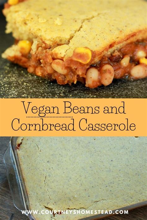 Vegan Beans and Cornbread Casserole - Courtney's Homestead