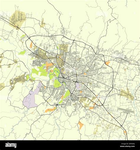 Map of Santiago de los Caballeros Dominican Republic Stock Vector Image & Art - Alamy