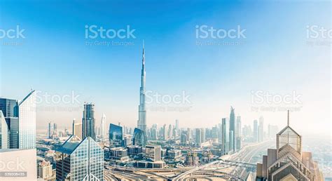 Dubai Skyline Down Town District Cityscape Stock Photo - Download Image Now - Dubai, Burj ...