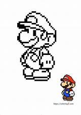 Pixel Mario Coloring Pages  2 Free Sheets 2021 sketch template