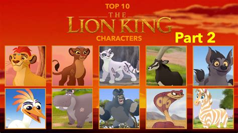 My top 10 favorite Lion king characters part 2 by Elephantdevinart on ...