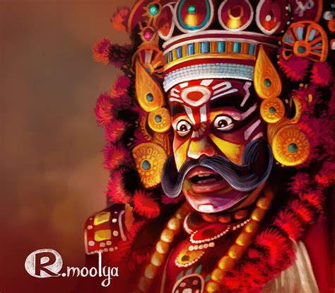 yakshagana painting, Raviraj Moolya on ArtStation at https://www ...