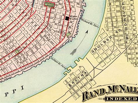 New Orleans map - Old map of New Orleans from 1896, Big Easy map poster ...