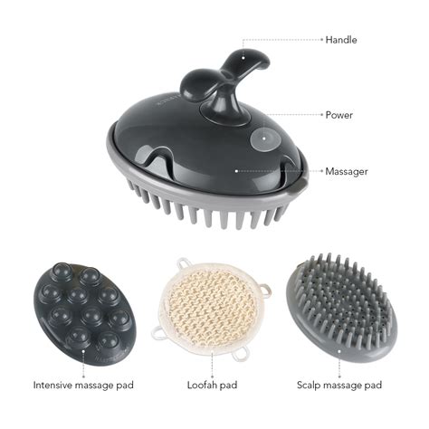 Buy MARNUR Scalp Massager Shampoo Brush Electric Massage Battery ...