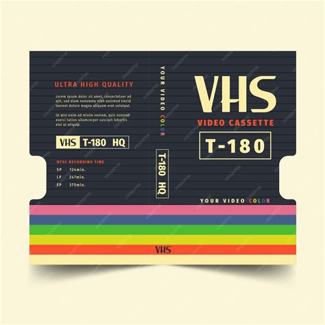 Free Vector | Flat design vhs cover template