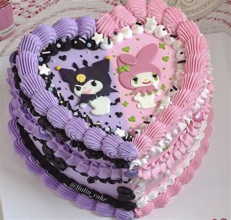 kuromi x melody cake | Ideas de pastel de cumpleaños, Tartas bonitas ...