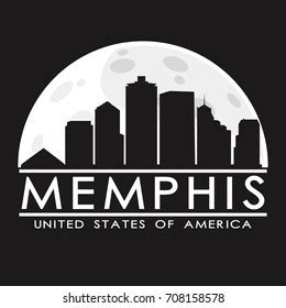 Memphis Skyline Silhouette City Vector Design Stock Vector (Royalty ...