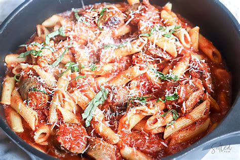 Spicy Italian Sausage Pasta | Salted Yum