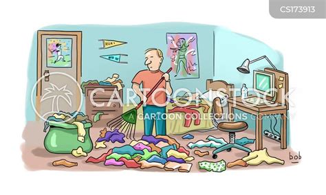 Messy Bedroom Cartoons and Comics - funny pictures from CartoonStock