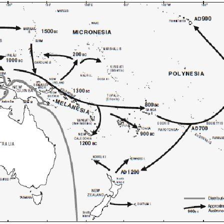 3A: Map showing locations where Austronesian languages are spoken and... | Download Scientific ...