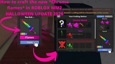 HOW TO CRAFT THE NEW *CHROMA FLAMES* IN ROBLOX MM2 HALLOWEEN UPDATE 2020! NEW UPDATE!! - YouTube